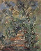 Paul Cezanne Forest scene painting